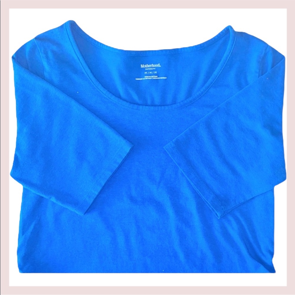 MOTHERHOOD MATERNITY BLUE TOP